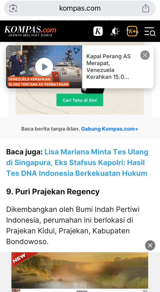 PerumahanBondowoso.com - Publikasi Media Kompas 2025